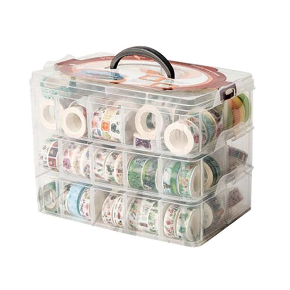 Washi Tape Organizer Storage,Divider Closet Container,with 30 Adjustable Comp...