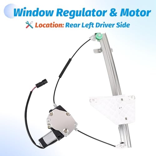Rear Left Driver & Right Passenger Side Power Window Regulator with Motor