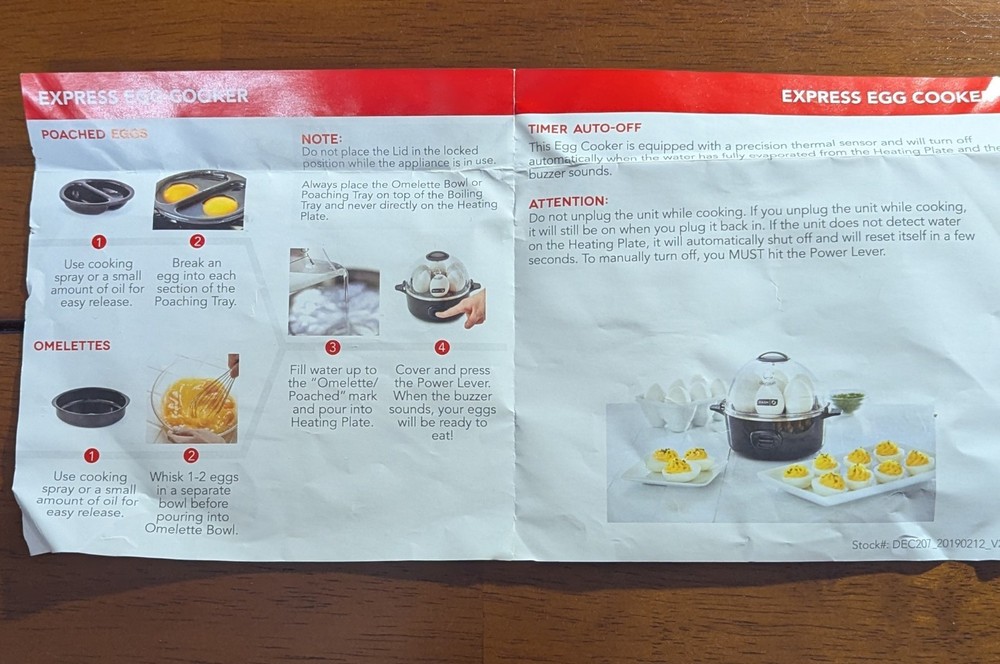 Dash - Express 7 Egg Cooker Model # DEC207 Black - Electric - retractable cord
