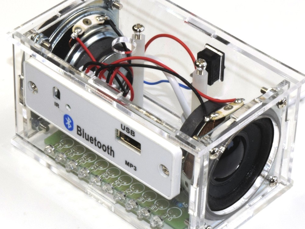 3W+3W DIY Bluetooth Speaker Kit with acrylic enclosure