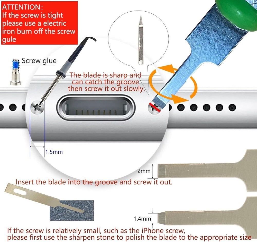 Damaged Screw Removal for iPhone, iPhone Repair Tool, Broken Extractor...