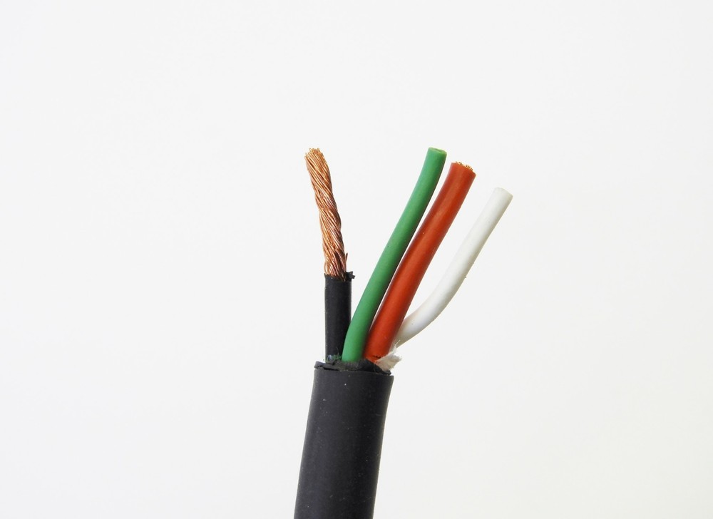 Whitney Retractable Coil Cable 4-Conductor Coiled Type SO Power Cord Cable 70"