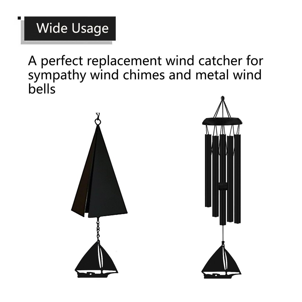 KK magsun Replacement Wind Catcher, Wind Chime Sail Replacement with 16FT Nyl...