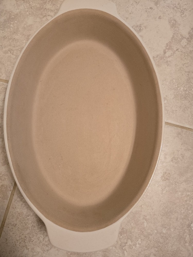 Pampered Chef Oval Ceramic Oven Safe Baking Dish White