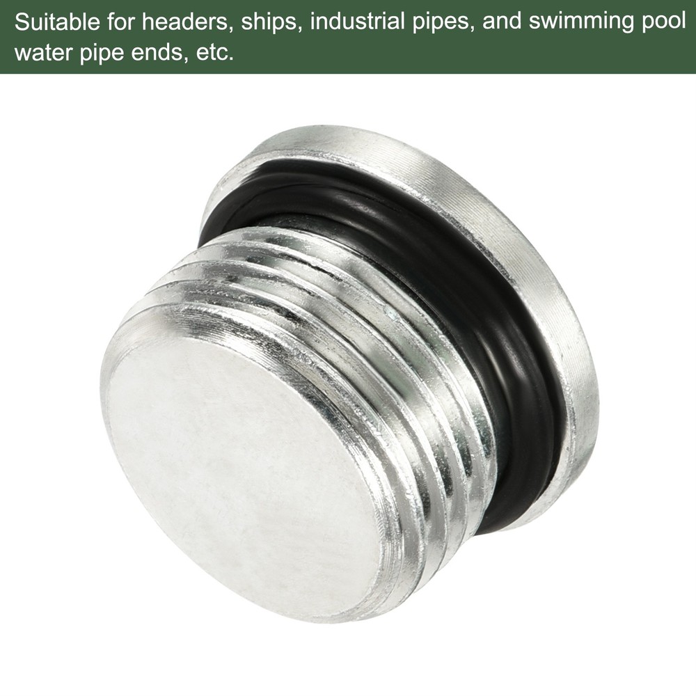 7/8-14UNF Pipe Plug for Terminate Pipe Ends Silver