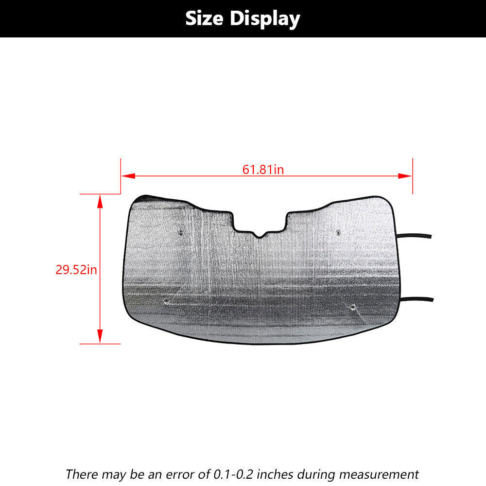 Front Windshield Sunshade Foldable Visor Cover For Ford F150 2021+ Accessories