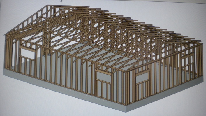 PERMIT READY 24' X 32' GARAGE PLAN DRAWN TO SCALE BLUEPRINTS AND MATERIALS LIST