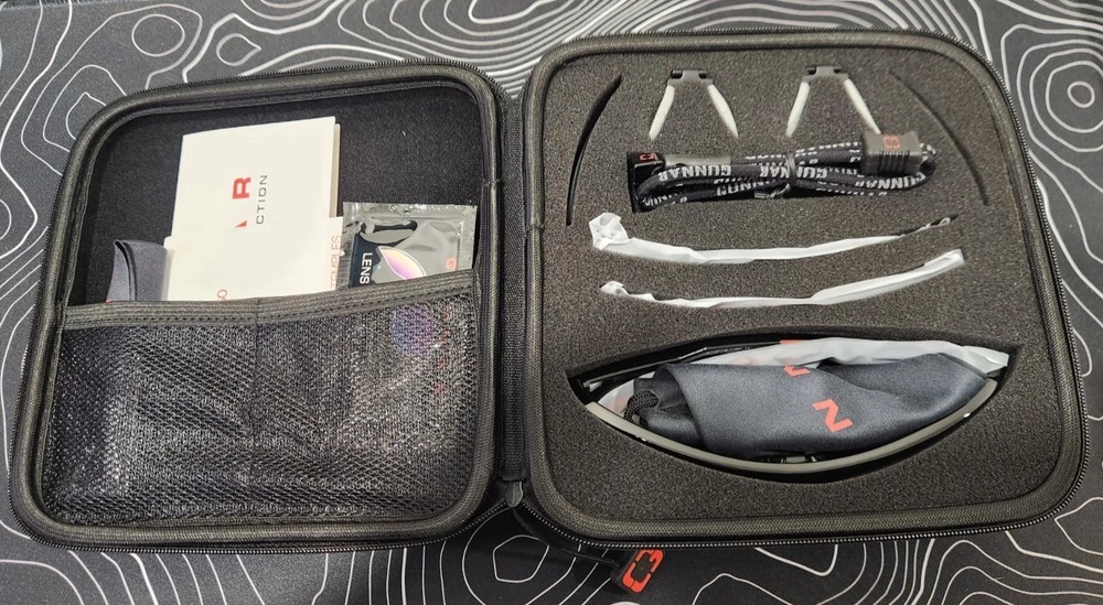 Gunnar Lightning Bolt 360 Onyx Customizable Gaming Computer Glasses Amber Lens