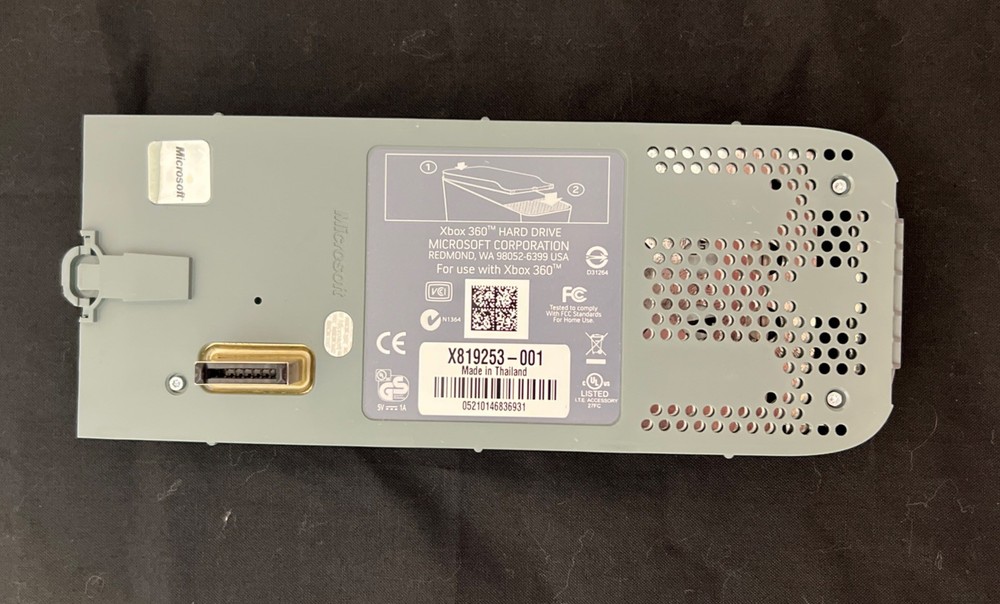 Microsoft Xbox 360 External Hard Drive HDD X819253-001 60GB-Untested