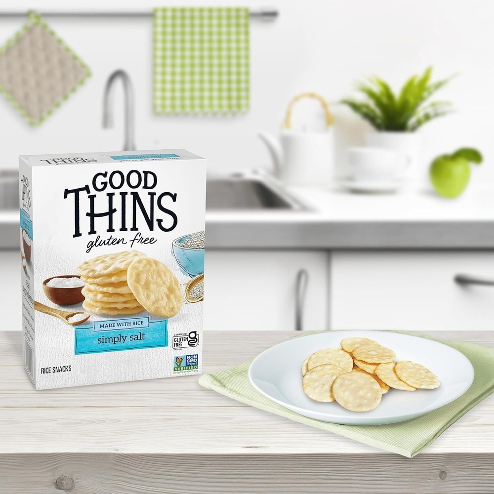 Enjoy Versatile Simply Salt Rice Crackers 3.5 oz - Perfect for Dips & Snacks