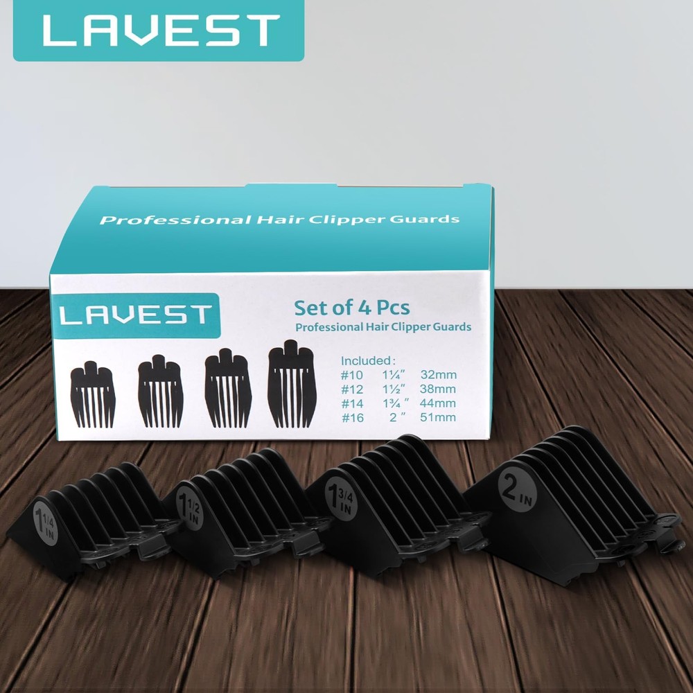 Clipper Guards Set 16 14 12 10 Compatible with Most Wahl Clippers, Clipper