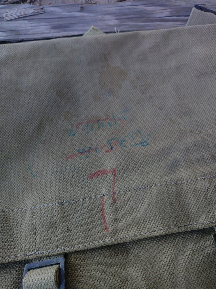 Israeli IDF Khaki Canvas Backpack Bag 1970s