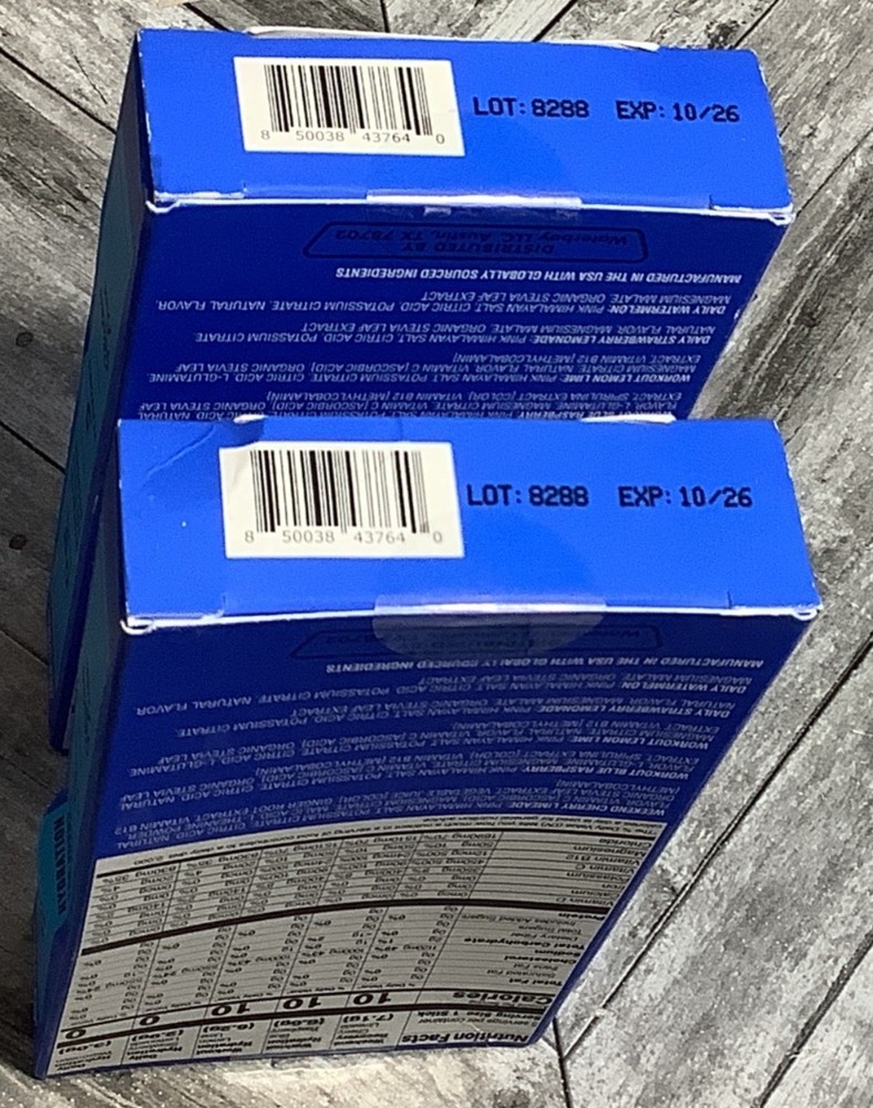 2 WaterBoy Hydration Electrolyte Drink Mix Sample Pack 10 Sticks Total Exp 10/26