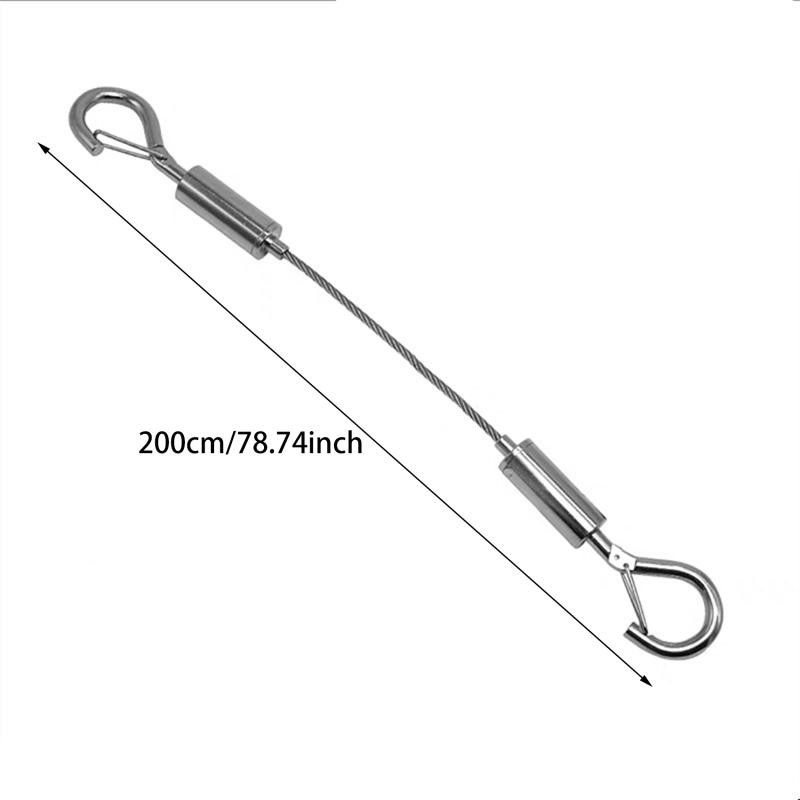 Adjustable Automatic Wire Rope Spring Hook Clothesline Picture Hanging Solution