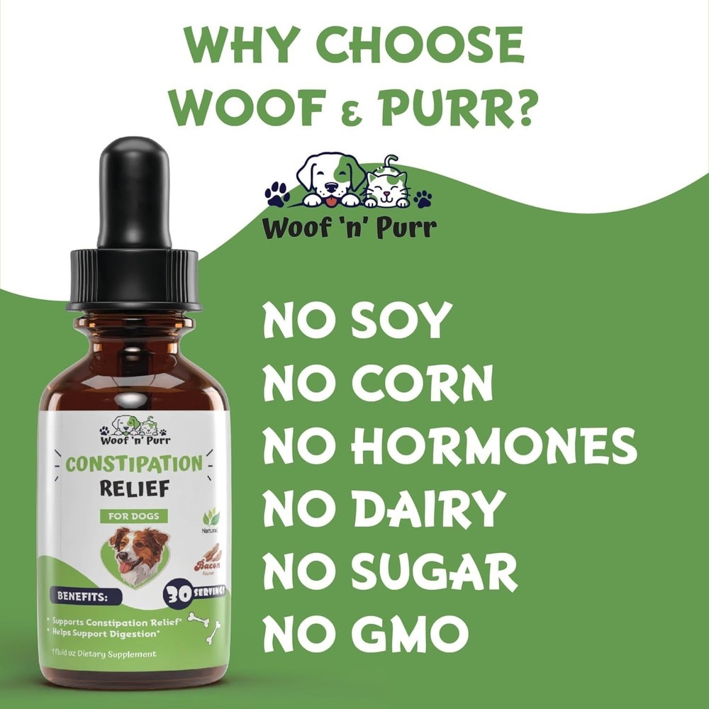 DOG CONSTIPATION RELIEF CONSTIPATION RELIEF FOR DOGS, GENTLY RELIEF CONSTIPATION