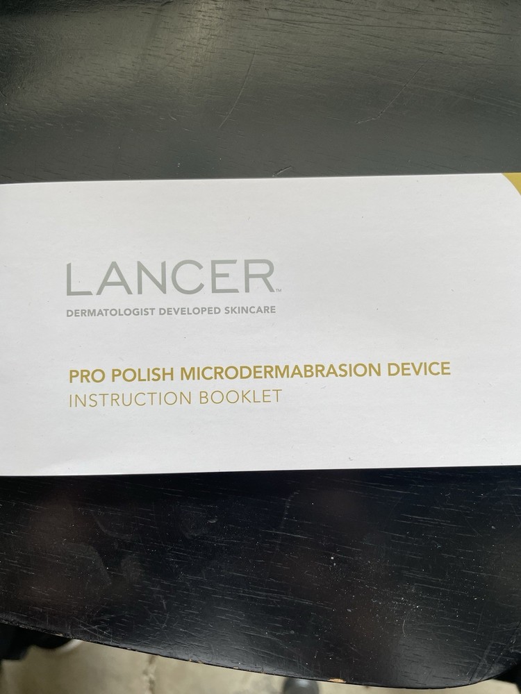 Lancer Pro Polish Microdermabrasion Device Skincare Diamond Tip Suction Open Box