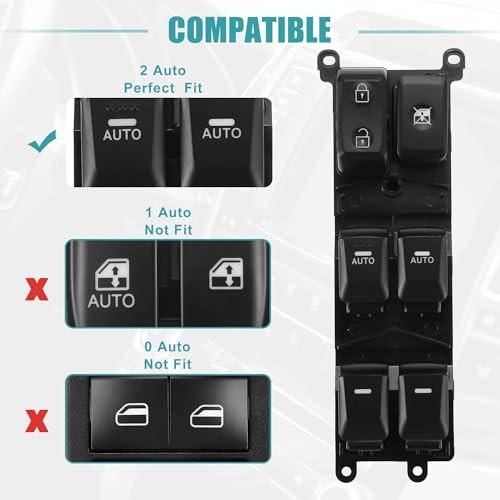 Front Left Driver Side Master Power Window Switch Replaces Fit for Kia Forte