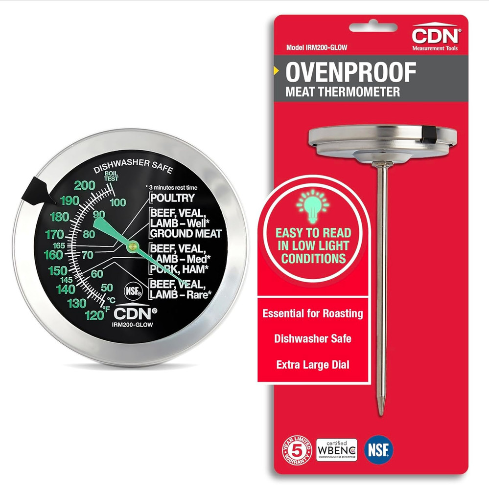 Ovenproof Meat Thermometer – Glow Dial | Proaccurate® | 2" Easy-Read Dial | Wate