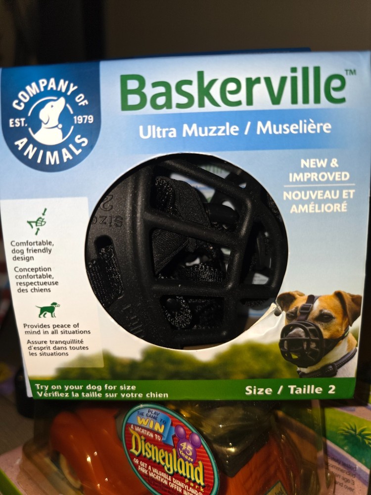 New Baskerville Ultra Basket Muzzle Size 2 Black Comfortable Design