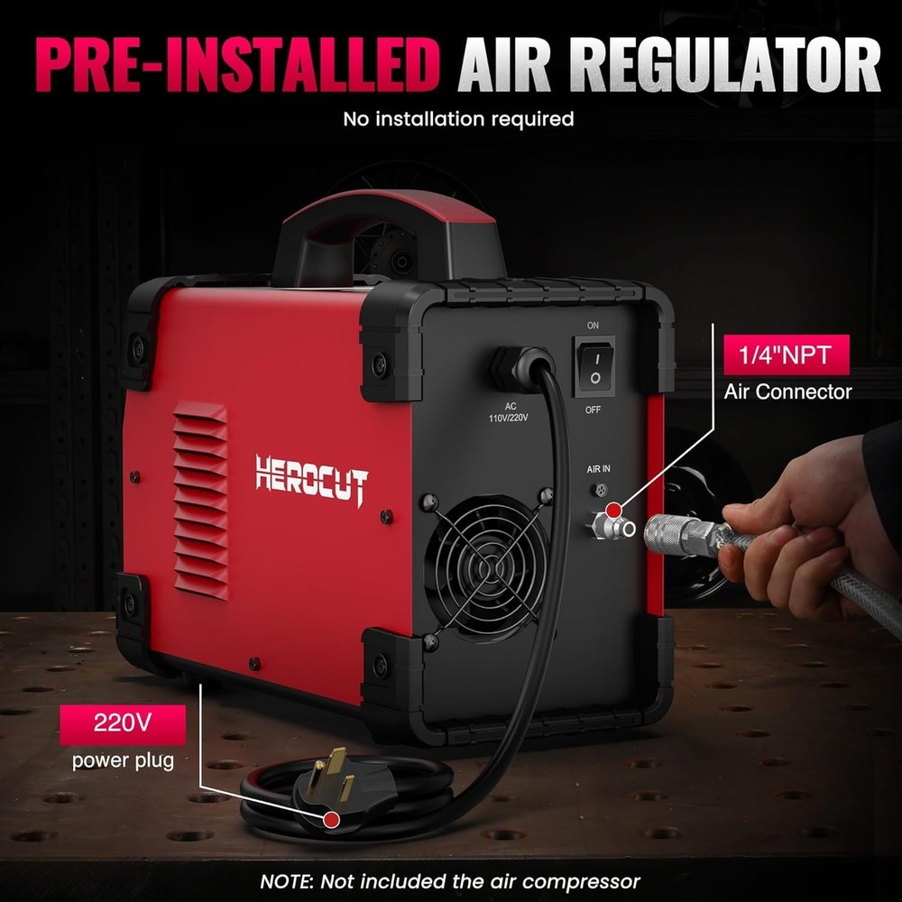 65A Dual Voltage Plasma Cutter Machine with Non-Touch Pilot Arc Functionality