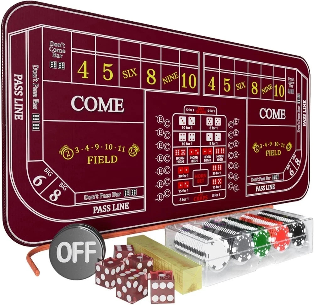 Craps Mat 70" X 35" Craps Table Top Set Craps Table Mat Craps Table Top Mat with