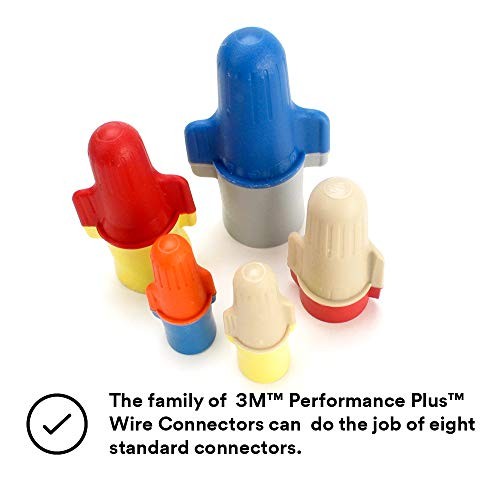 3M Performance Plus Wire Connector, Flexible Steel CHIMD, Red/Yellow