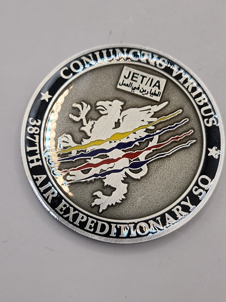 387th Air Expeditionary Squadron JET/IA 2" Challenge Coin