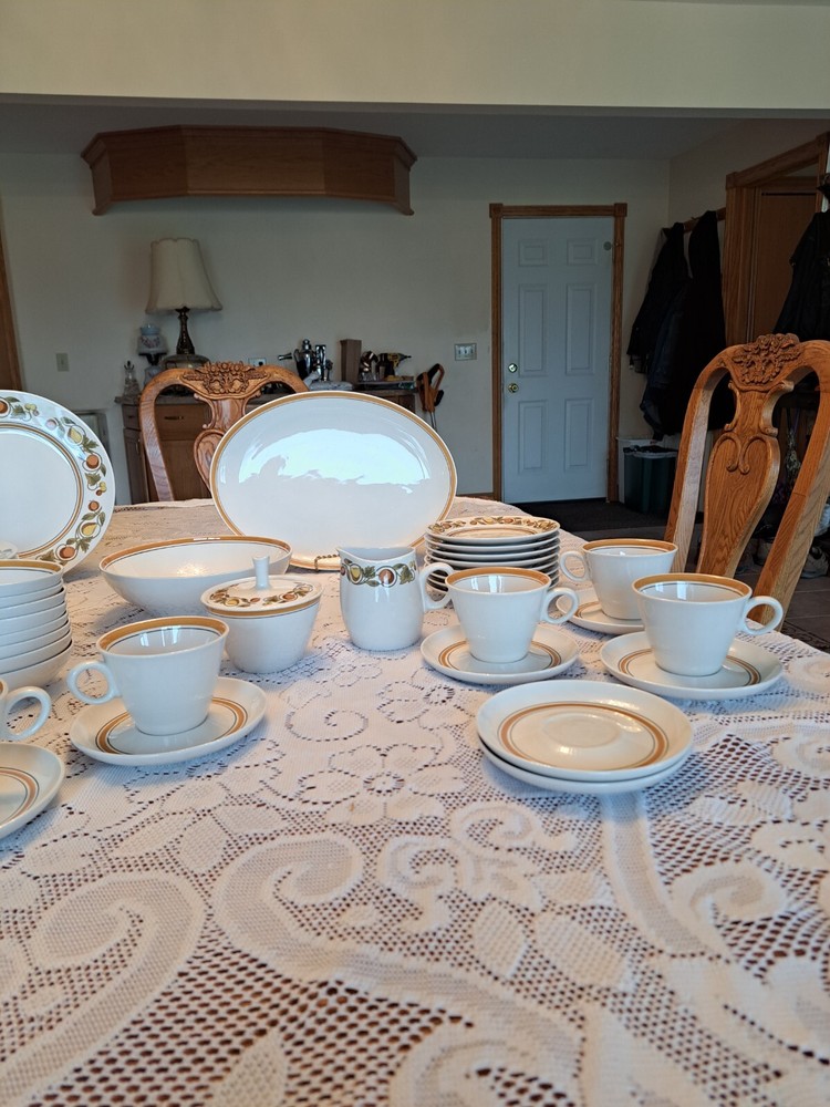 Franciscan Dinnerware Pickwick Pattern 42 Piece Grouping Ceramic Porcelain