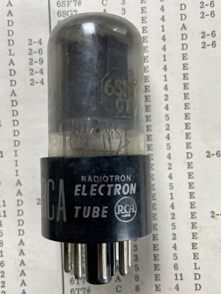 RCA 6SN7GT Smoked Glass Black Plates  1950’s