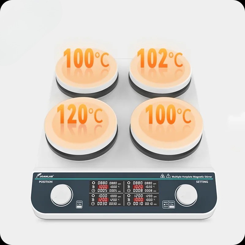 HHMS-4Max Multi Position Magnetic Hotplate Stirrer Small Electromagnetic Stirrer