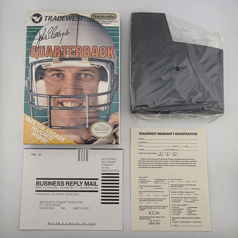 John Elway’s Quarterback – Box + Reg Card – Shrink - Authentic (No Game)