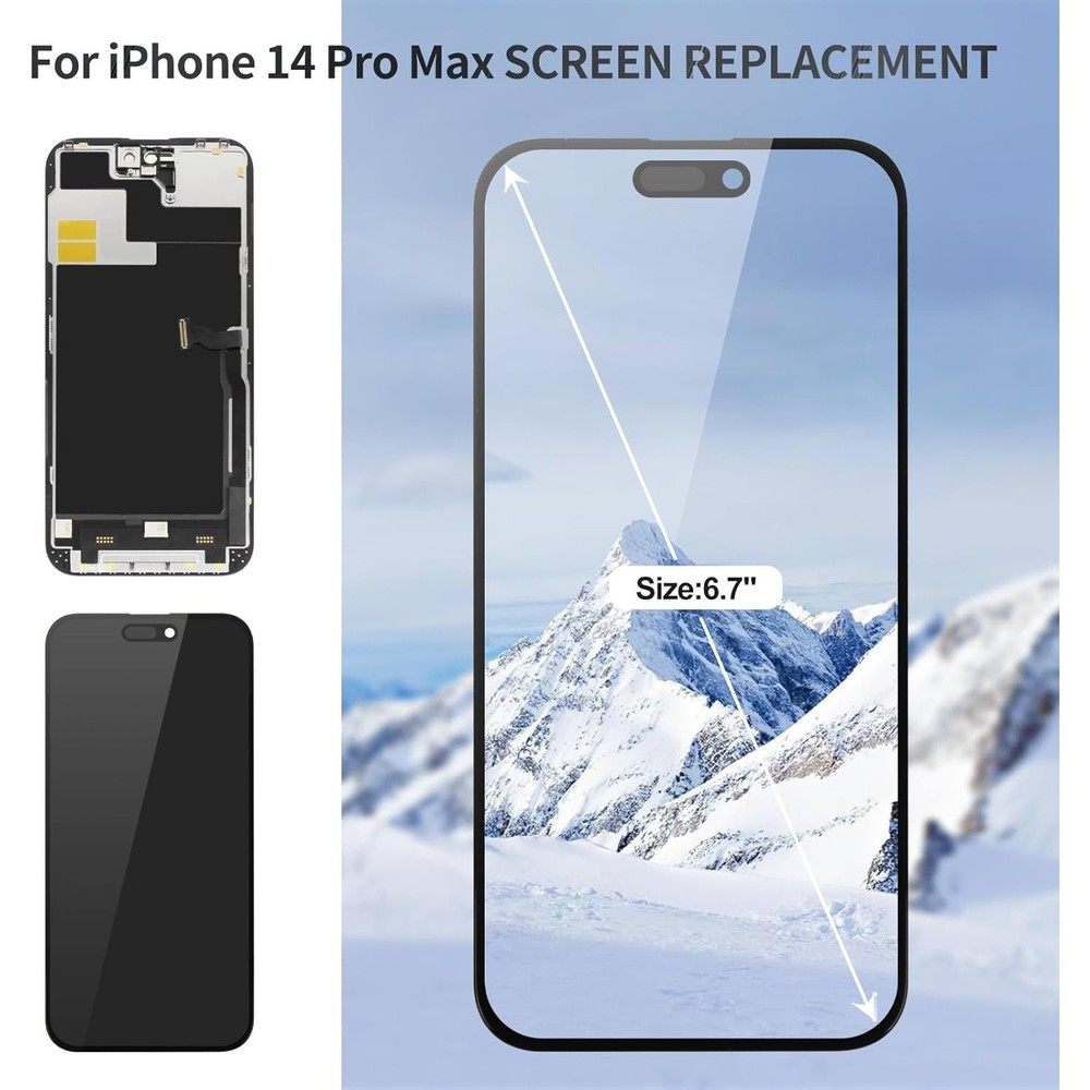 For iPhone 14 Pro Max LCD Touch Digitizer Screen Replacement Assembly Display