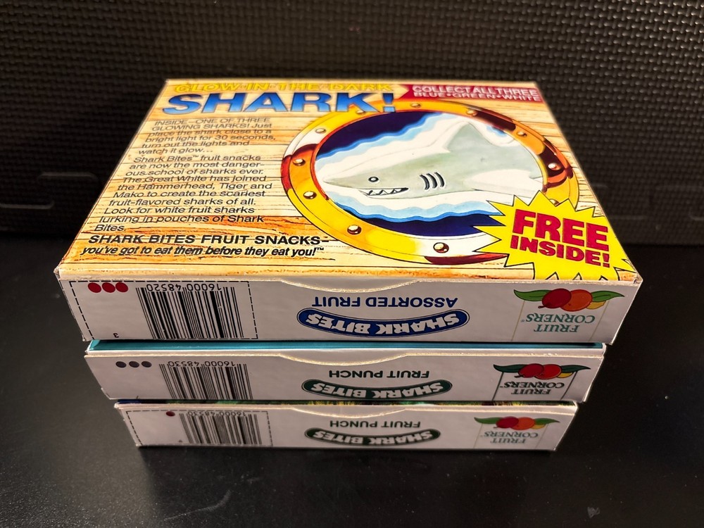 Shark Bites fruit snacks - 6 empty custom design display boxes