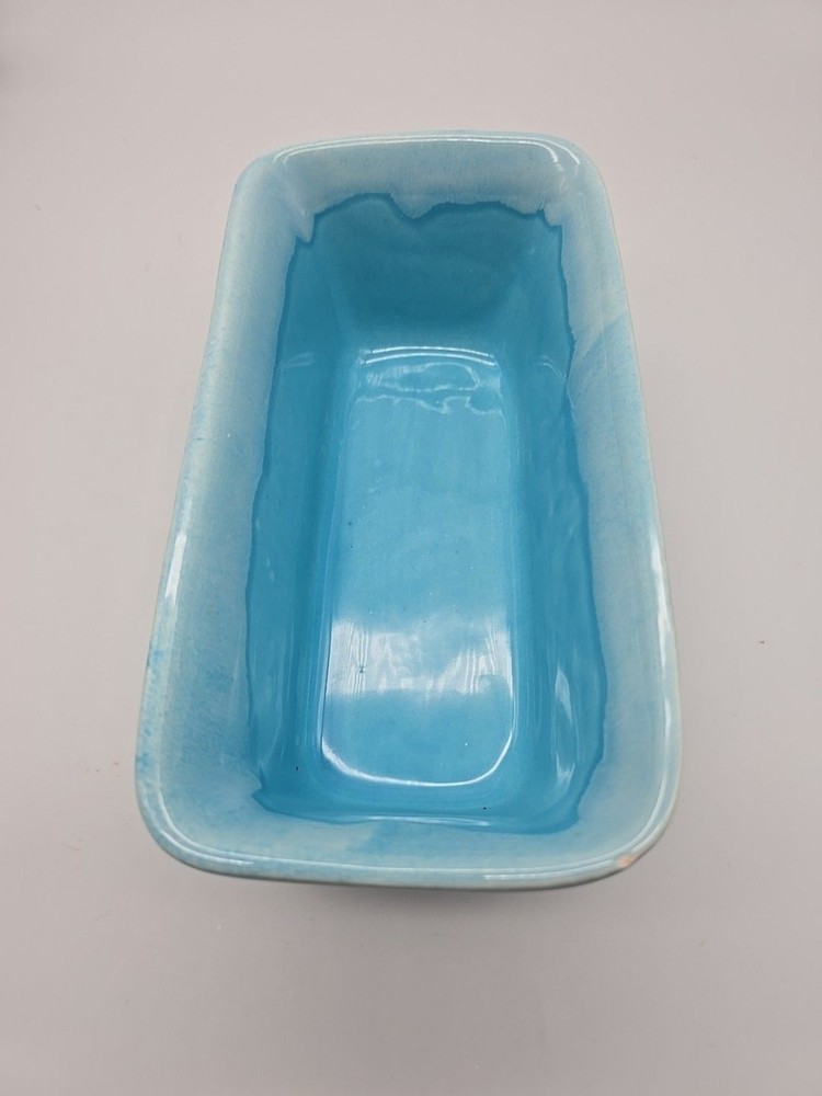 Vintage Judy of California Blue Drip Rectangular Planter