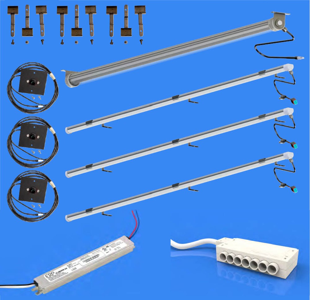 Horizontal Refrigerated Meat Case 4' LED Lighting Retrofit Kit