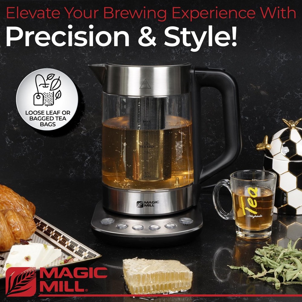 Pro Electric Kettle with tea Infuser and Temperature Control - Keep Warm Func...