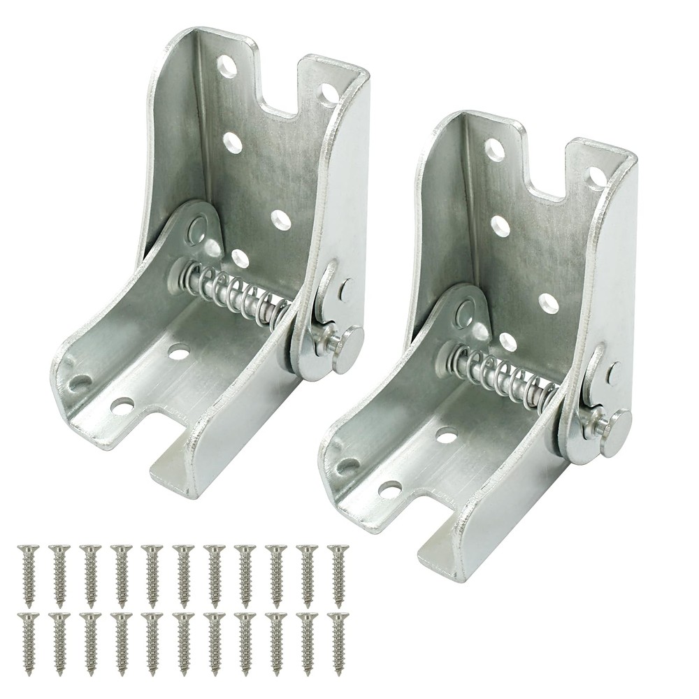 Suiwotin 2pcs Folding Hinge Bracket, Self Locking Hinges 90 Degree Foldable T...