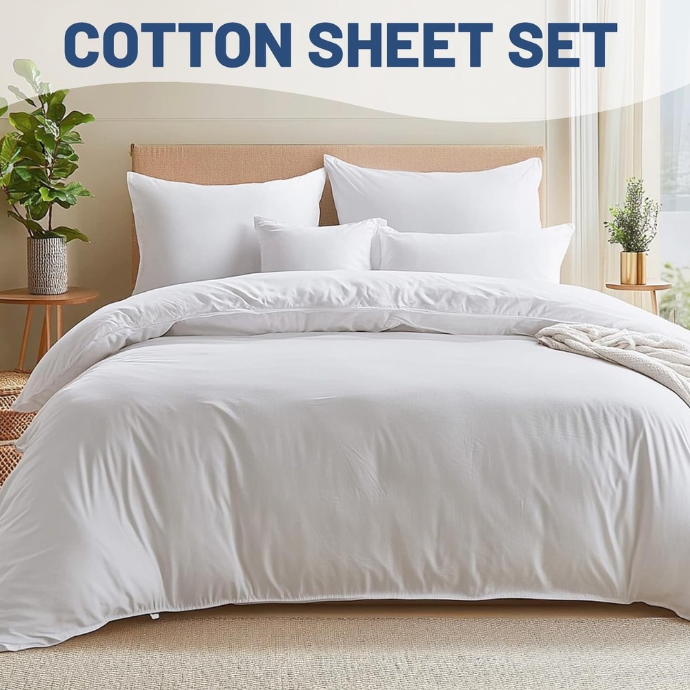 MEISHANG Extra Deep Pocket Queen Sheets - 600 Thread Count Sheets - Fits 18"-...