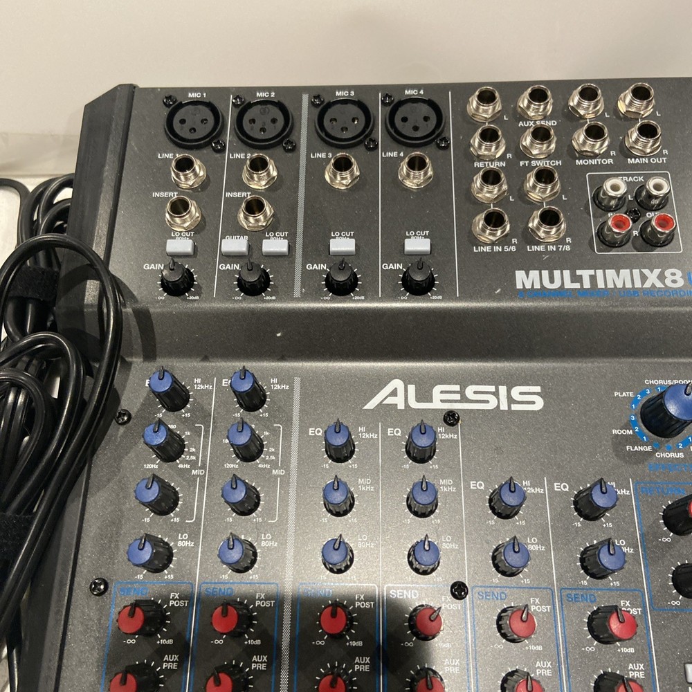 Alesis MultiMix 8 USB FX With Power Cord