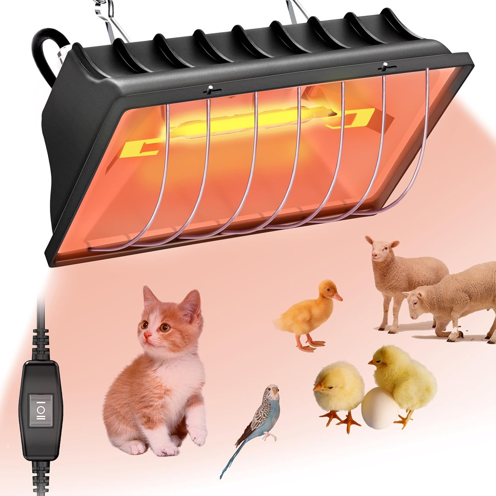 Chicken Brooder Heater Lamp 250W Brooder Heating Plate for Chicks Hanging Light