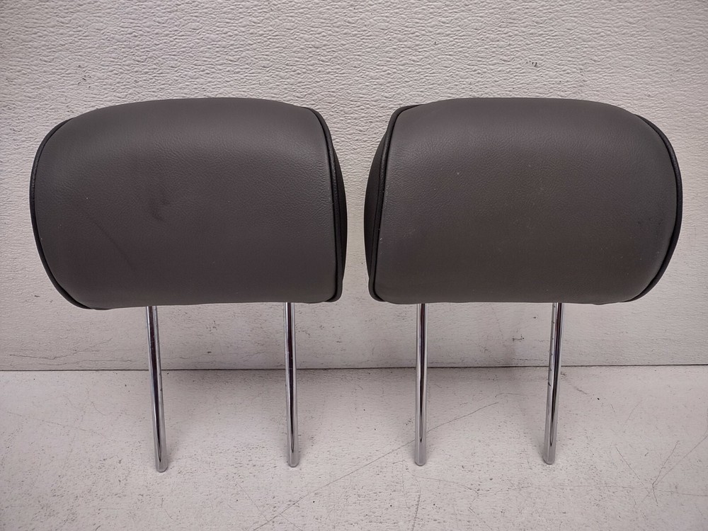 2003-2009 RANGE LAND ROVER L322 FRONT REAR HEADREST GREY BLACK PIPING SET PAIR