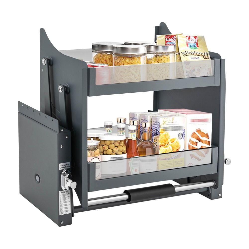 Pull-Out Cabinet Shelf Drop Down Shelf Pull-Down Lift for Kitchen Cabinet 2-tier