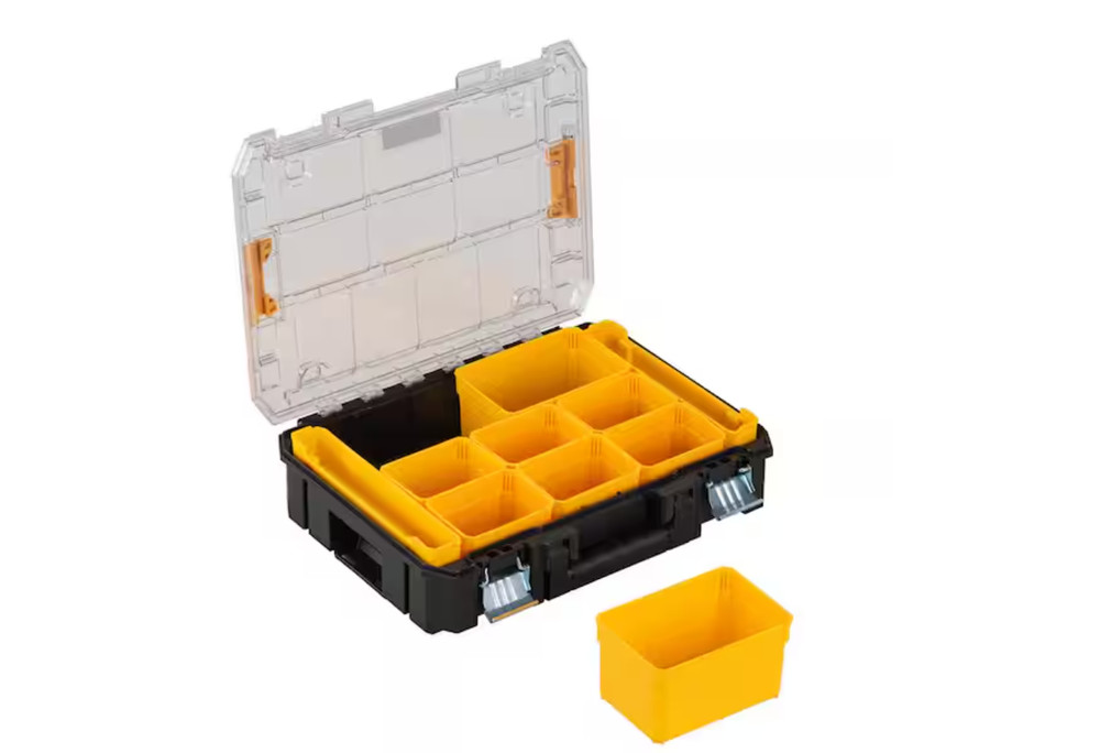 New ! TSTAK V 7 in. Stackable 9-Compartment Small Parts & Tool Storage Organizer