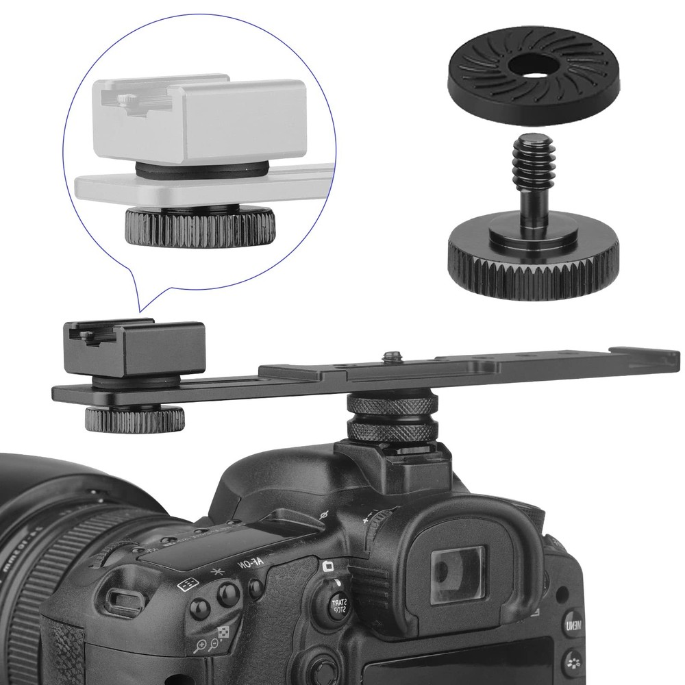 2 Packs Thumb Screw Camera Quick Release Adapter with 4 Rubber Blue