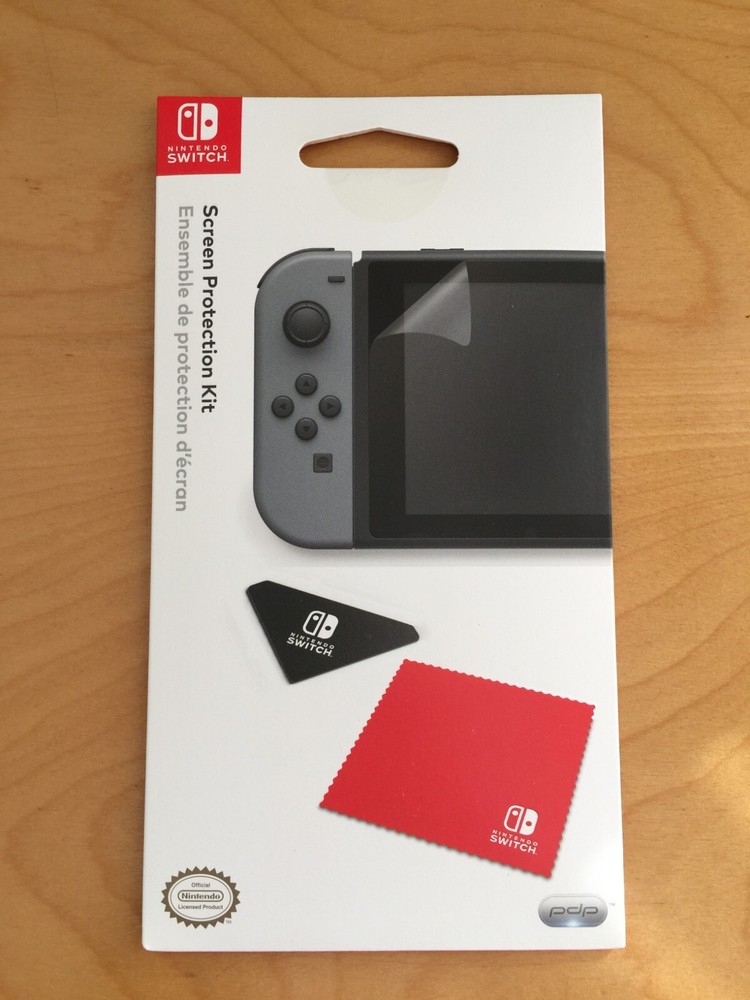 OFFICIAL AUTHENTIC NINTENDO SWITCH SCREEN PROTECTOR KIT  WITH CLEANING CLOTH
