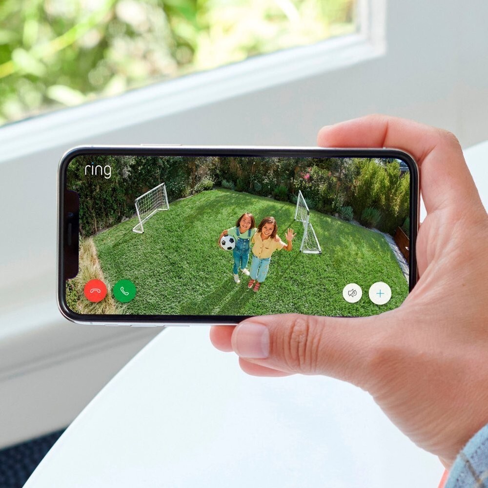 Ring Spotlight Cam Plus Wireless Battery Security Camera with Solar Panel Black