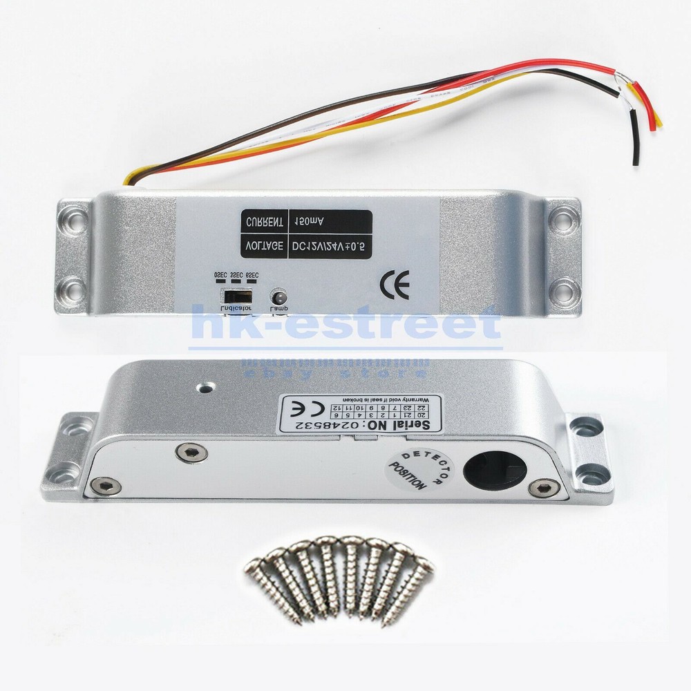 Electric Drop Bolt Lock DC 12V Fail-Safe NC Mode Electronic Door Lock for Access