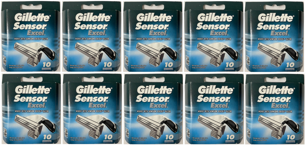 Gillette Sensor Excel Razor Blades - 100 Cartridges