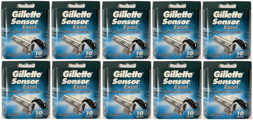 Gillette Sensor Excel Razor Blades - 100 Cartridges