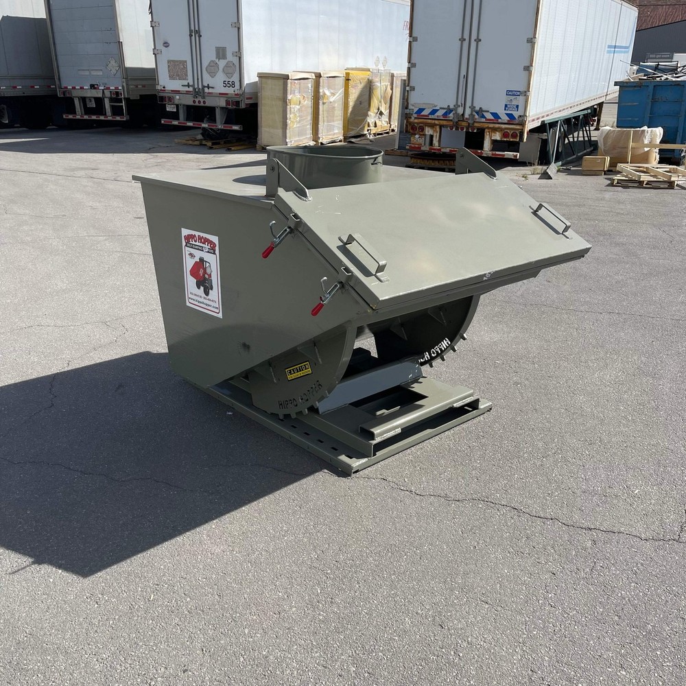 FAB CORP Hippo Hopper Self Dumping Gray HH32-DUSTDR